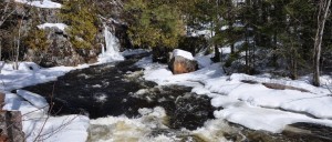 Crowe River at The Gut Conservation Area in the winter